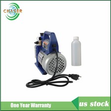 4.5CFM 1/3HP Single Stage Rotary Vane HVAC Air Vacuum Pump With Oil   Bottle