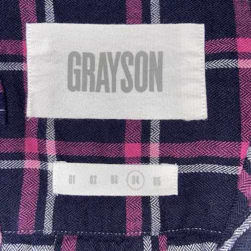 Grayson Frank & Eileen Dress Womens Sz 4 Large Plaid Flannel Midi Shirtdress - Picture 12 of 14