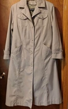 Vintage 1970s Mod Maid Women's Beige Trench Coat Size 13 Excellent Condition