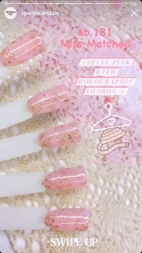 Sparkle & Co Nail Dip Powder Miss Matched Jelly Pink Holographic - Bild 2 von 3