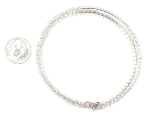 Diamond-Cut Sterling Silver (925) 19.1mm Wide Omega Chain Bracelet 7 1/2" - 31g - Picture 12 of 16