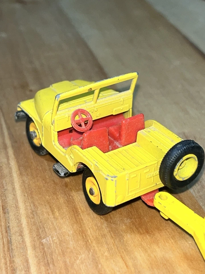 Matchbox Lesney No 72 Jeep with Honda Trailer Yellow Vintage Diecast - Image 3 of 4