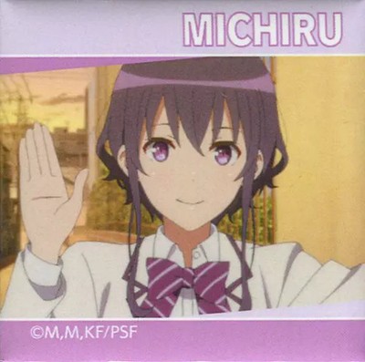 Badge Hyoudo Michiru How To Raise A Boring Girlfriend Fine Celebrate Square Can