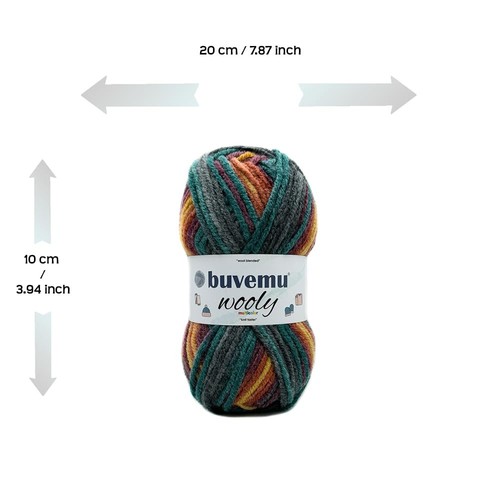 Wooly Multicolor Soft Fluffy Bulky Weight #5 Wool Blended Fast Knitting Croch... - Picture 4 of 5