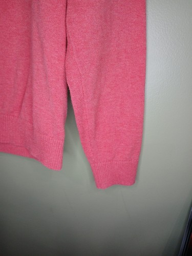 Girls Vineyard Vines Medium 12-14 Coral Pink 1/4 Zip Log Lightweight Sweater - Picture 7 of 8