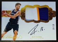 PAU GASOL-2016/17 Flawless GOLD (#10/10) 3-COLOR PATCH JERSEY/AUTO/AUTOGRAPH 1/1