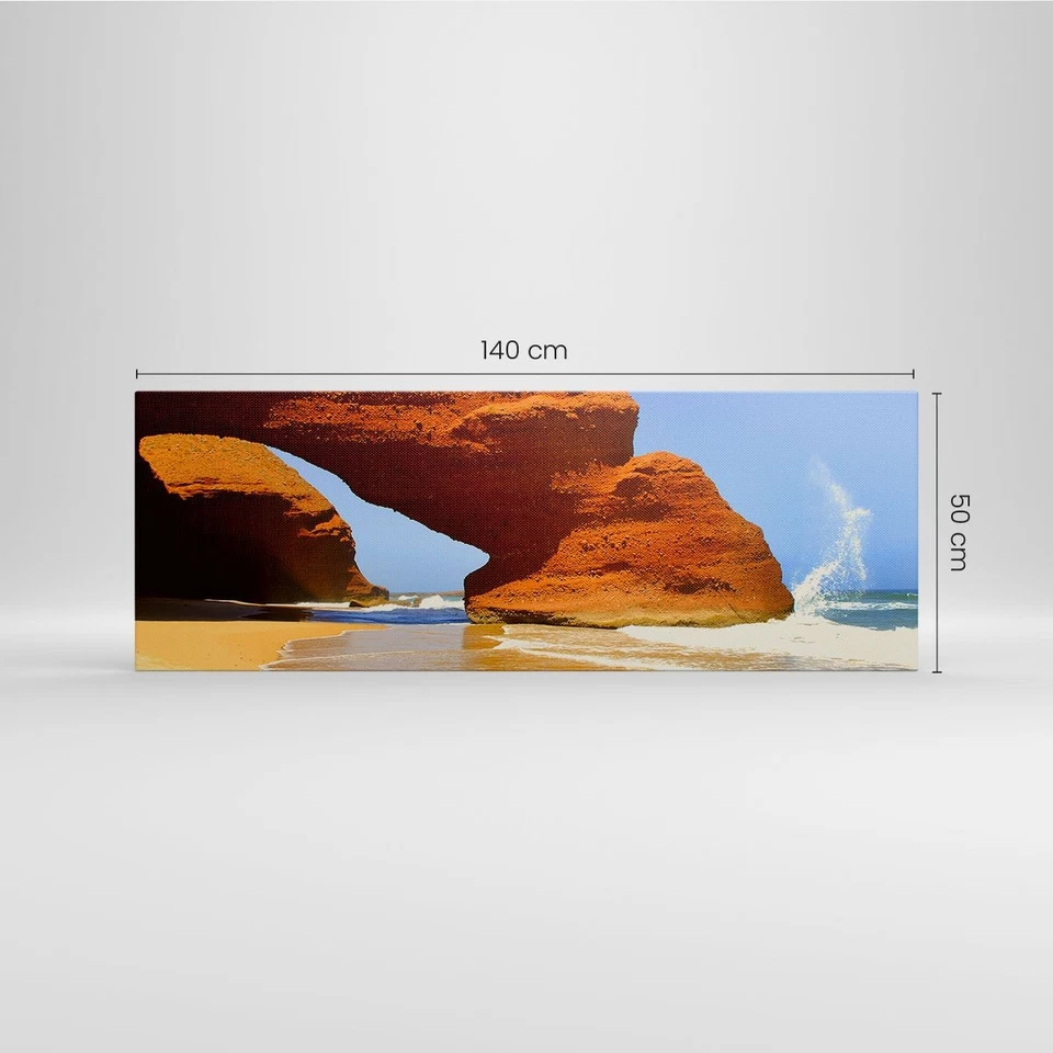 Cuadro Sobre Lienzo 140x50cm Cuadros Roca piedra arenisca océano naturaleza - Imagen 3 de 4