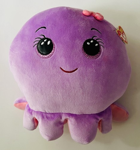TY Beanie Squishies Squish-A-Boos Octavia the Octopus 12" Tall  x 13" Wide Plush - Picture 8 of 9