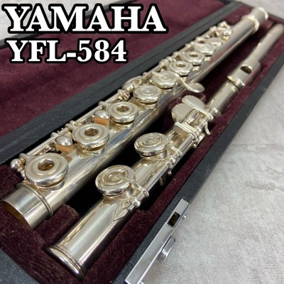 ヤマハ　フルート　YFL-584　リングキィ インライン ピントップアーム YAMAHA YFL-584 Flute Ring Keys Inline Pin Top Arm Silver