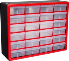 24 Drawer Heavy Duty Plastic Storage Cabinet Organizer For Home Garage Classroom