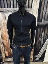 Rapha Cycling Short Sleeve Full Zip All Black Core Jersey XXL Mint!