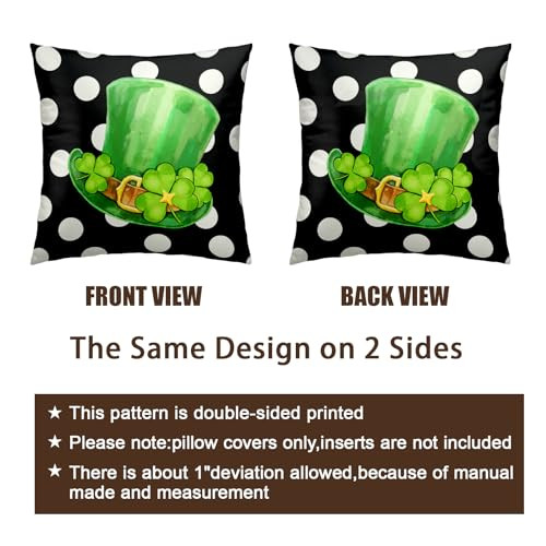 St Patricks Day Outdoor 18" x 18" (Pack of 2) St Patricks Day-01a-pillow Covers - Picture 8 of 8