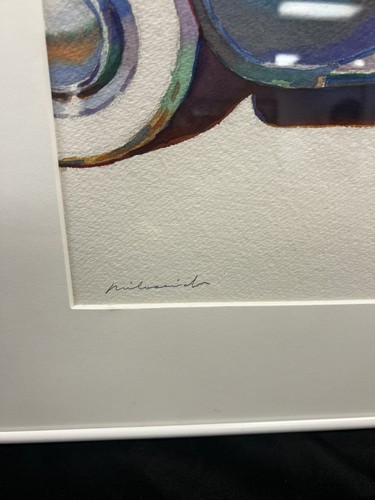 Paul Milosevich "Lola und '38 Dodge" Aquarell 25" B und 21" H - Bild 2 von 7