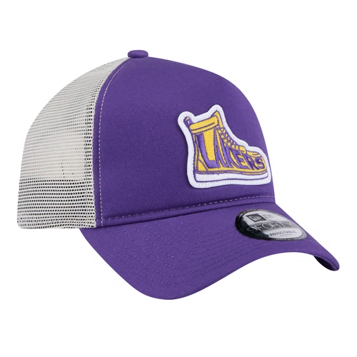 Men's New Era Purple Los Angeles Lakers Victory Grove Vintage Sneaker Trucker - Picture 3 of 6