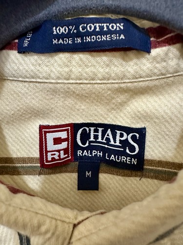Rare Vintage Chaps Ralph Lauren Button Up Stripe Cotton Long sleeve Shirt - Bild 8 von 9