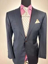 Ermenegildo ZEGNA Modern 2-Button Navy Blazer / Sport Jacket 44 S / R