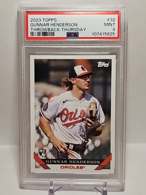 PSA 10 GUNNAR HENDERSON (RC) 2023 Topps Throwback Thursday #32 