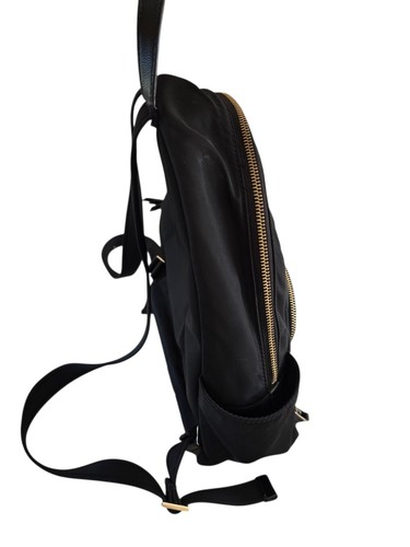 Kate Spade New York Black Nylon Backpack Gold Hardware Zipper Pockets - Picture 7 of 10
