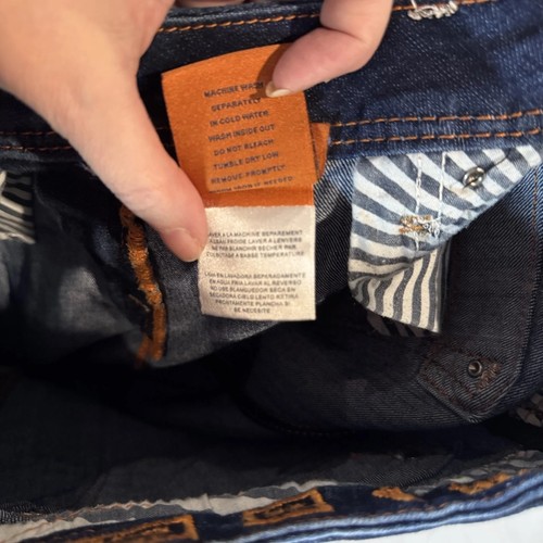 Rock Revival Buckle Charlotte Easy Boot Jeans Black Sequined Pockets Size 32 - Picture 10 of 10