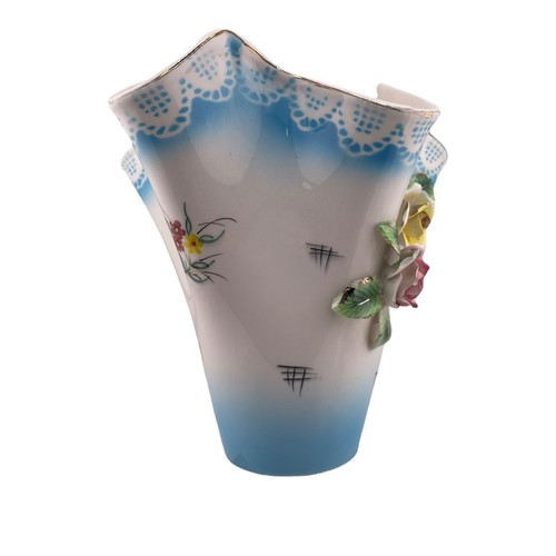VTG Hand Painted Abstract Vase Multicolor Porcelain Ceramic Flowers Torii Japan - Picture 13 of 19