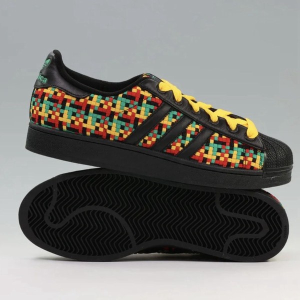 Adidas Superstar II x Bob Marley Jamaica IH9785 para hombre, tallas 5-13, raros 5