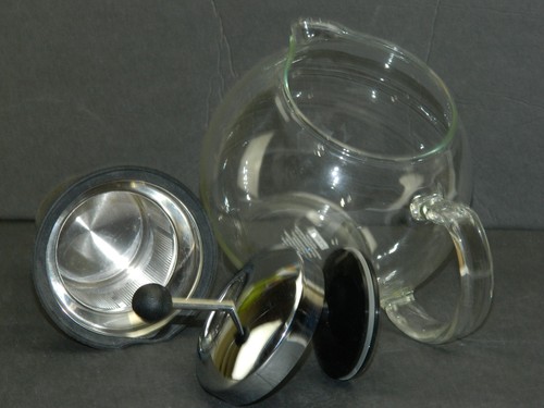 Bodum Assam 34oz Glass Teapot w/ Stainless Steel Filter Press #1801 - Picture 2 of 6