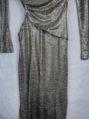 Significant Other Chloe Metallic Gold Shimmer Cutout Maxi Dress Size 6 Revolve - Picture 19 of 24