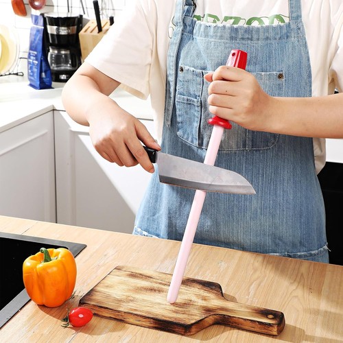 Ceramic Sharpening Rod, Lightweight Durable 11 Inch Honing Rod with...  - Picture 5 of 7