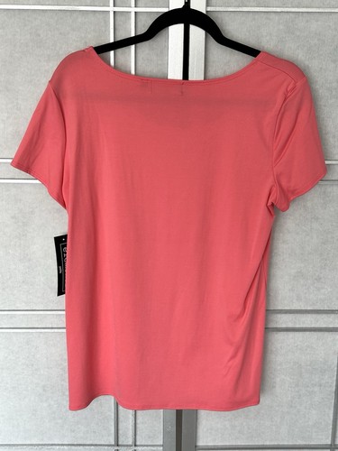 Elementz Women’s Pink Short Sleeve Top Petite Large NWT - Picture 2 of 4