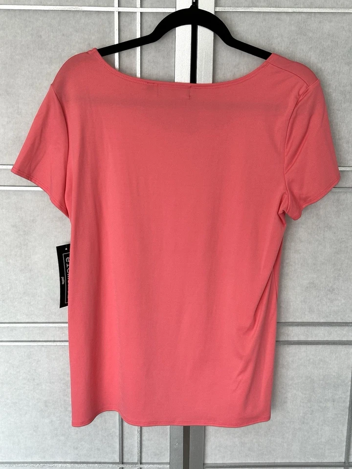 Elementz Women’s Pink Short Sleeve Top Petite Large NWT - Image 2 of 4