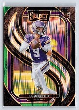 J.J. McCarthy 2024 Select Premier Level Black & Green Shock Prizm #134 RC (247)