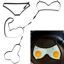 4Pcs Egg Ring Stainless Steel Non-stick Egg Rings Prank Mold for Frying Eggs