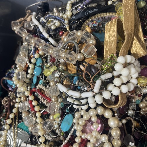 ONE POUND Lot Random Tangled Jewelry Scraps Junk Craft Beads Repurpose Necklaces - Picture 2 of 10