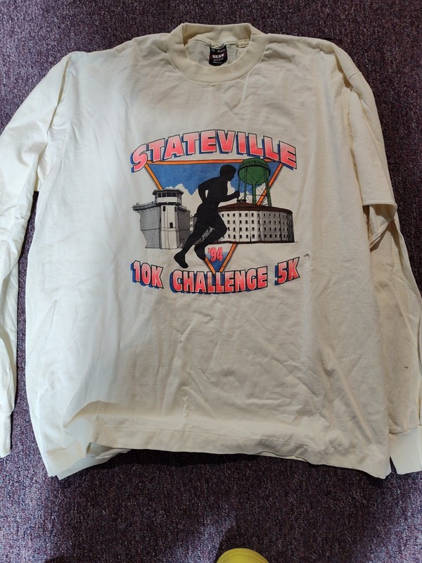 Vintage 1994 Stateville (Illinois) Prison 5K / 10K Race T-shirt XXL -- RARE New