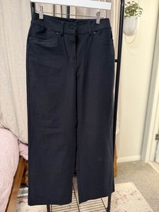 Lululemon City Sleek Wide Leg High Rise Pants Black Women's EUC Size 27