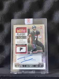 2023 Panini Contenders Football Bijan Robinson #103 RC Rookie Playoff Auto /149