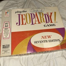 Jeopardy 1970 7th Edition Vintage Milton Bradley Game W/Money Clickers