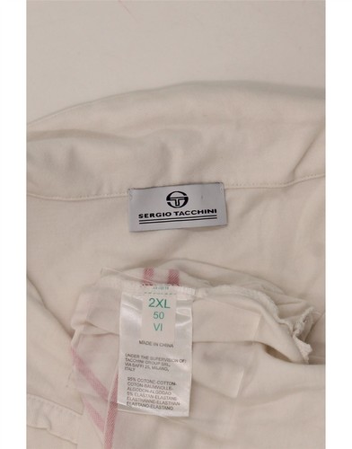 Polo donna SERGIO TACCHINI UK 20 2XL bianca a righe cotone DO88 - Foto 3 di 3
