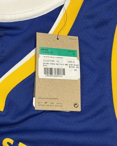 Stephen Curry Nike NBA Golden State Warriors Swingman Trikot CW3665-401 Größe XL - Bild 4 von 6