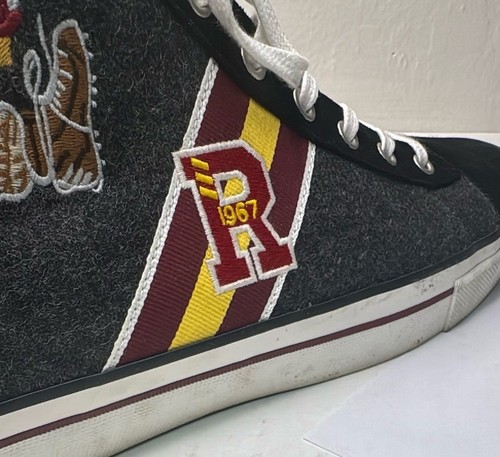 Polo Ralph Lauren Solomon II Bear Wool High Top Sneaker Gr. 15D Grau Rot - Bild 9 von 15