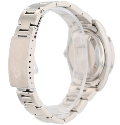 Rolex Mens Watch Date 15210 Black Dial 34mm Stainless Steel Engine-turned Oyster - Picture 6 of 9