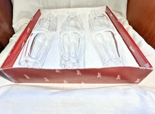 Moser Barware "Cubist" "Paneled" Double Old Fashion Wiskey Crystal Glasses 5.5"