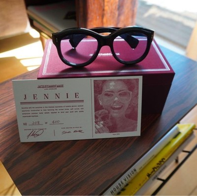 JACQUES MARIE MAGE JENNIE CAT-EYE STYLE HERREN SONNENBRILLE SCHWARZ NEAR MINT