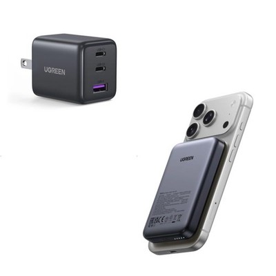 UGREEN Magnetic Power Bank 10000mAh Bundle with 30W USB C GaN Wall Charger... 