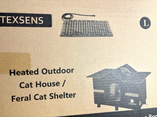 Texsens Beheiztes Katzenhaus für draußen - Wetterfestes großes Katzenheim für draußen... - Bild 2 von 10