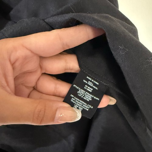 NWT Theory Black 100% Virgin Wool Button-Up Shirt sz Medium - Picture 6 of 7