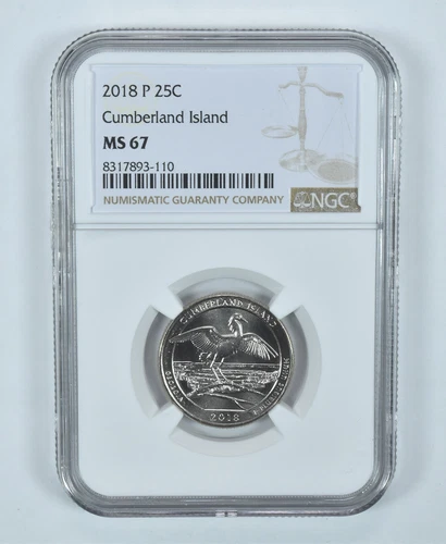 2018-P Washington Quarter Cumberland Island America The Beautiful MS67 NGC