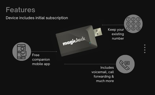 VOIP Phone Adapter - Unlimited Calls to US & Canada, No Monthly Bill, Portabl... - Picture 3 of 9