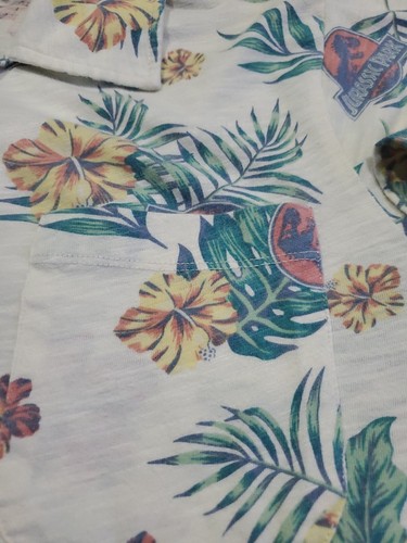 Jurassic Park Hawaiian Shirt Men's M Soft Stretch - Picture 4 of 11