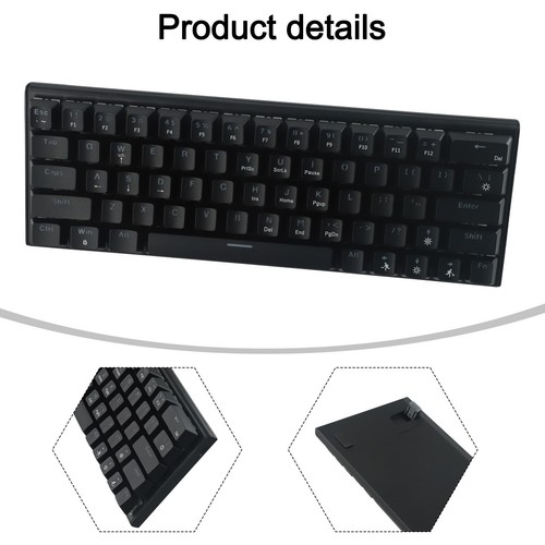 Funktionierende 61 Tasten Kabelgebundene Tastatur Hochwertiges ABS Material RGB - Photo 11/24